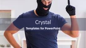  Presentation with iot internet of things cloud - Amazing theme having robber-wearing-balaclava-stealing-valuable backdrop and a ocean colored foreground