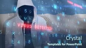  Presentation with gray - Audience pleasing presentation theme consisting of robber wearing gray hoodie against argentinian flag backdrop and a ocean colored foreground