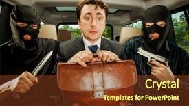  Presentation with robbery and theft - Colorful presentation theme enhanced with people enjoying on beach party backdrop and a coral colored foreground