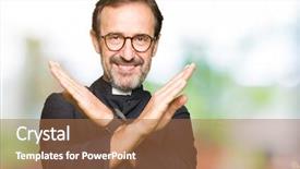  Presentation with negative - Amazing slide deck having robe rejection expression crossing arms backdrop and a coral colored foreground