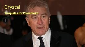  Presentation with leave - Beautiful presentation theme featuring robert-de-niro-leave backdrop and a tawny brown colored foreground