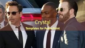 Presentation with civil war - Slide deck consisting of robert-downey-jr-anthony-mackie background and a  colored foreground
