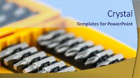  Presentation with bits - Theme featuring robertson screwdriver insert bits background and a light blue colored foreground