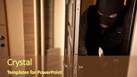  Presentation with danger - Slide set featuring robo - danger burglar breaks background and a tawny brown colored foreground