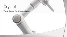  Presentation with robot arm - Presentation enhanced with robot-arm-for-industry-isolated background and a white colored foreground