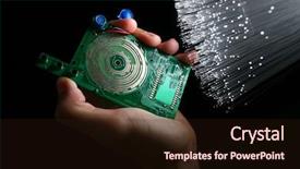  Presentation with high tech technology - Audience pleasing theme consisting of robot clip art - high-tech technology background backdrop and a wine colored foreground