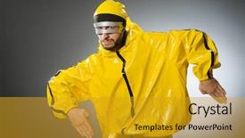  Presentation with robot dance - Presentation theme featuring robot dance - man wearing metal glasses background and a gold colored foreground