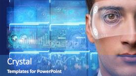  Presentation with vision - PPT layouts having futuristic vision concept with businessman background and a teal colored foreground