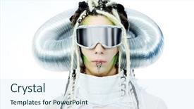  Presentation with wires - Amazing PPT layouts having painting robot - shot of a futuristic young backdrop and a  colored foreground