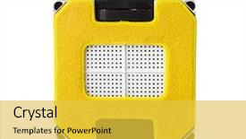  Presentation with medical davinci robot - Audience pleasing presentation theme consisting of robot for washing windows - bottom backdrop and a yellow colored foreground