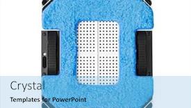  Presentation with engeneering robot electric - Amazing slide set having robot-for-washing-windows-bottom backdrop and a light blue colored foreground