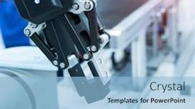  Presentation with robot - PPT layouts enhanced with robot-gripping-and-smart-robot background and a light blue colored foreground