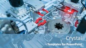  Presentation with robot - Beautiful slide deck featuring robot-gripping-and-smart-robot backdrop and a teal colored foreground