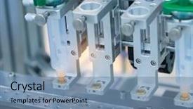  Presentation with glue - Audience pleasing slides consisting of glues - robot holding glue syringe injection backdrop and a seafoam green colored foreground