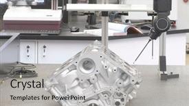  Presentation with robot mind - Amazing presentation theme having robot makes a car engine backdrop and a light gray colored foreground