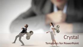  Presentation with forward - Colorful slide deck enhanced with robot moving - he never stops to move backdrop and a lemonade colored foreground