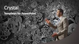  Presentation with indiana jones never stop exploring - Amazing slide deck having robot moving - he never stops to move backdrop and a dark gray colored foreground