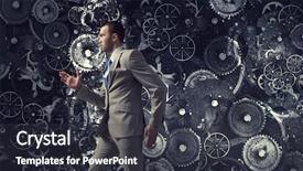  Presentation with forward - Audience pleasing PPT layouts consisting of robot moving - he never stops to move backdrop and a  colored foreground