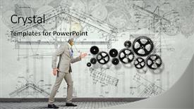  Presentation with forward - Presentation consisting of robot moving - he never stops to move background and a light gray colored foreground