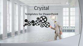  Presentation with forward - PPT layouts featuring robot moving - he never stops to move background and a light gray colored foreground