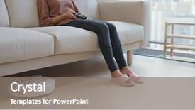  Presentation with lift - Beautiful slides featuring robot nettoyeur - woman lift up the feet backdrop and a gray colored foreground