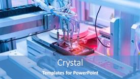  Presentation with manufacture - Cool new slides with robot-with-vacuum-suckers backdrop and a teal colored foreground