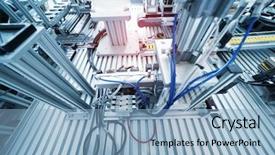  Presentation with robotic - Colorful presentation enhanced with robotic and automation system control backdrop and a light blue colored foreground