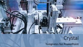  Presentation with application - Beautiful PPT layouts featuring robotic and automation system control backdrop and a teal colored foreground