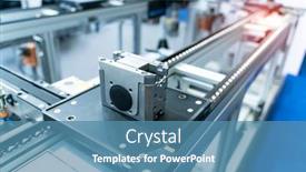  Presentation with application - Slide set consisting of robotic-and-automation-system-control background and a teal colored foreground