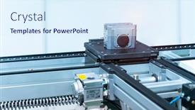  Presentation with control - Presentation consisting of robotic-and-automation-system-control background and a sky blue colored foreground