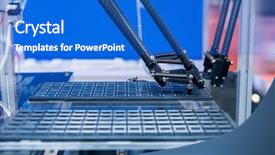  Presentation with compressed air - Audience pleasing slide set consisting of robotic and pneumatic piston sucker backdrop and a cobalt blue colored foreground