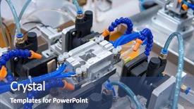  Presentation with compressed air - Theme enhanced with robotic and pneumatic piston sucker background and a ocean colored foreground