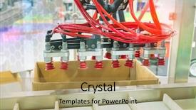  Presentation with compressed air - Audience pleasing presentation theme consisting of robotic and pneumatic piston sucker backdrop and a gold colored foreground