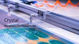  Presentation with compressed air - Amazing PPT layouts having robotic and pneumatic piston sucker backdrop and a light blue colored foreground