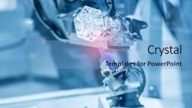  Presentation with industrial automation - Presentation theme consisting of robotic and pneumatic piston unit background and a light blue colored foreground