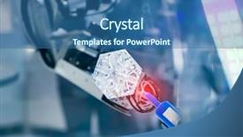  Presentation with industrial automation - Colorful presentation theme enhanced with robotic and pneumatic piston unit backdrop and a ocean colored foreground