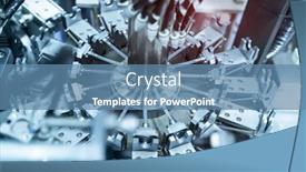  Presentation with industrial automation - Theme enhanced with robotic-and-pneumatic-piston-unit background and a teal colored foreground