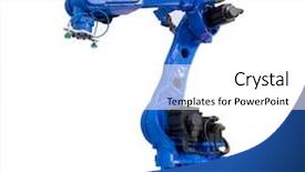  Presentation with robotic - Amazing presentation design having robotic arm for industry isolated backdrop and a white colored foreground