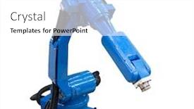  Presentation with robotic arm - Audience pleasing slides consisting of robotic-arm-for-industry-isolated backdrop and a white colored foreground