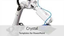  Presentation with robot arm - Cool new presentation with robotic arm for industry backdrop and a white colored foreground