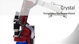  Presentation with robotic arm - Beautiful theme featuring robotic arm isolated on white backdrop and a white colored foreground