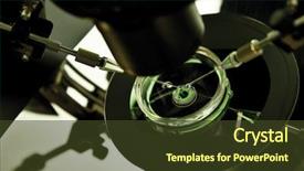  Presentation with genetic - Slide deck with robotic artificial insemination or genetic background and a tawny brown colored foreground