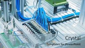  Presentation with robotic - Amazing slides having robotic control system backdrop and a light blue colored foreground