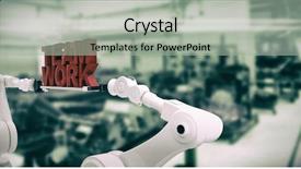  Presentation with team work - PPT layouts having robotic hand holding red team background and a  colored foreground