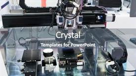  Presentation with machine vision - Cool new slides with robotic machine vision system backdrop and a gray colored foreground