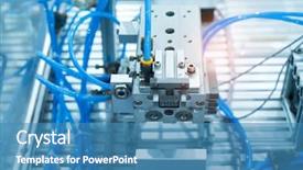  Presentation with drilling - Theme enhanced with robotic pneumatic input to robot background and a teal colored foreground