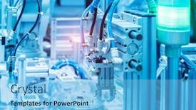  Presentation with input - Slides enhanced with robotic-pneumatic-input-to-robot background and a light blue colored foreground