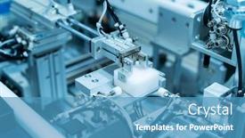  Presentation with input - Cool new theme with robotic-pneumatic-input-to-robot backdrop and a teal colored foreground