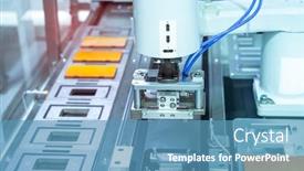  Presentation with input - Beautiful theme featuring robotic-pneumatic-input-to-robot backdrop and a teal colored foreground