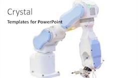  Presentation with compressed air - Colorful presentation theme enhanced with robotic-pneumatic-piston-sucker-unit backdrop and a white colored foreground